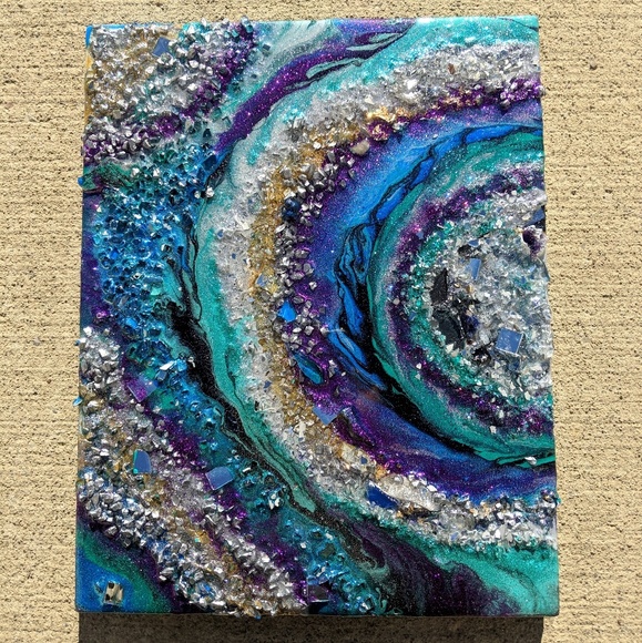 Urban Outfitters Other - Handmade Geode crystal painting